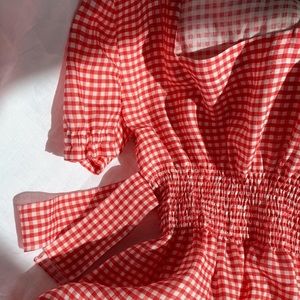 Sleeper Georgia red gingham dress